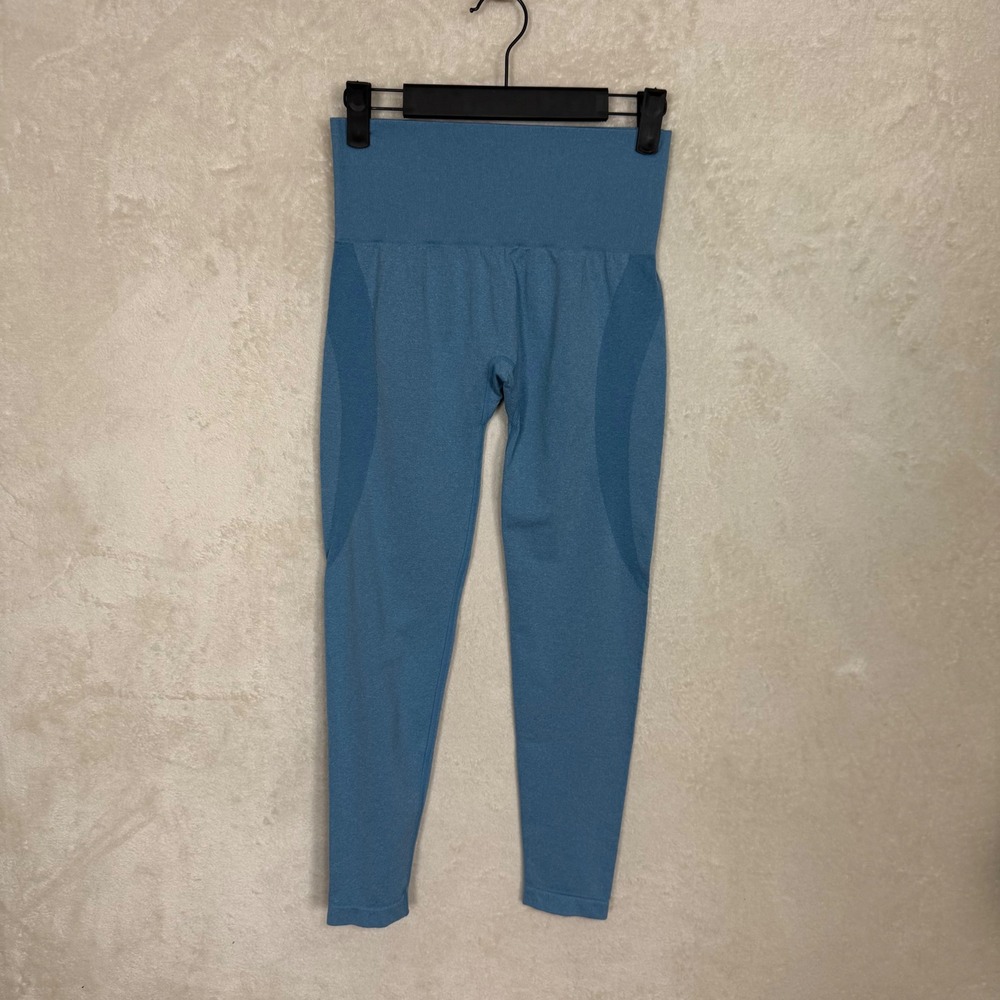 NVGTN Signature Seamless Leggings Blue Marl High Waisted Women Size‎ S Small